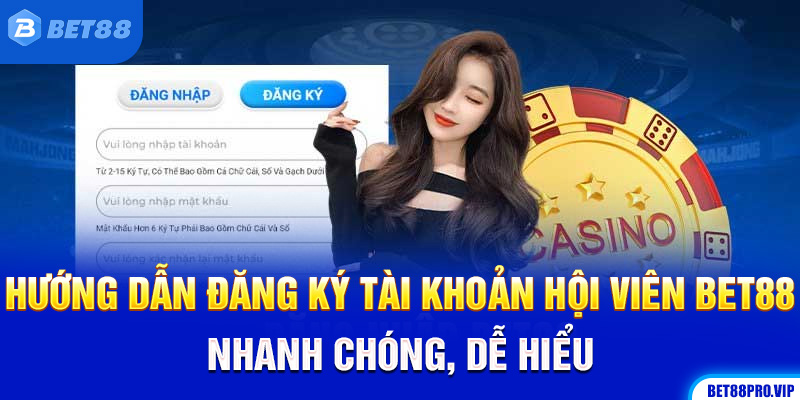 Hướng Dẫn Đăng Ký Tài Khoản Hội Viên Bet88 Nhanh Chóng, Dễ Hiểu